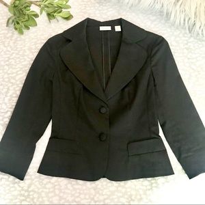 Halogen Vintage 90s Cropped Black Blazer